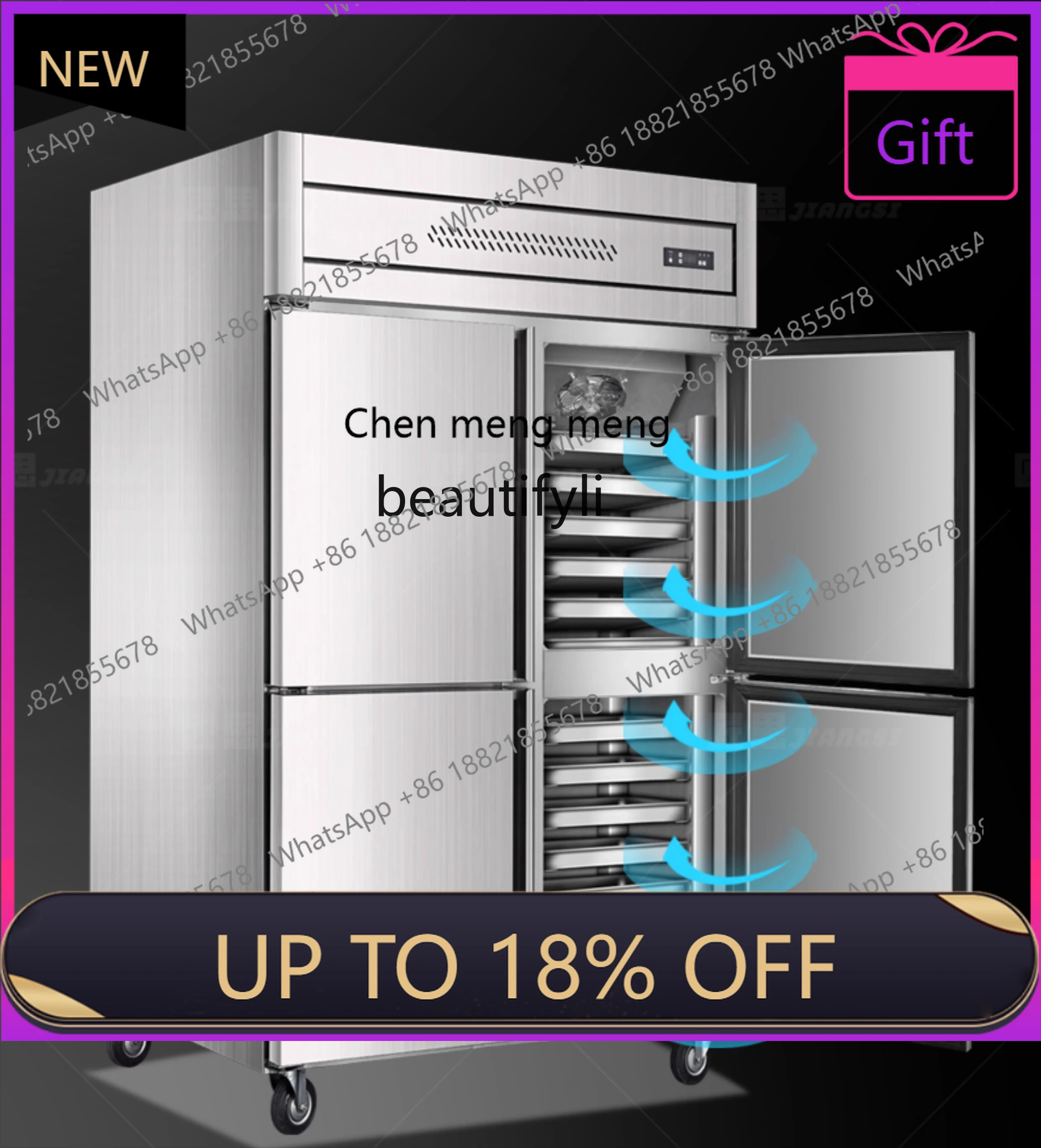 Z189 a56 Four-Door Baking Tray Freezer Commercial Refrigerator Air-Cooled Freezer Tray Cabinet Dual-Temperature Cake Tray Cabine
Z189 a56 Four-Door Baking Tray Freezer Commercial Refrigerator Air-Cooled Freezer Tray Cabinet Dual-Temperature Cake Tray Cabine