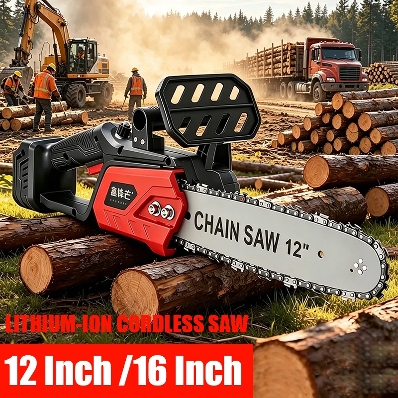 Portable 12 16 Inch Cordless Chain Saw Electric Rechargeable Wood Logging Cutting Machine Handheld Power Tools For Makita 21V
Portable 12 16 Inch Cordless Chain Saw Electric Rechargeable Wood Logging Cutting Machine Handheld Power Tools For Makita 21V