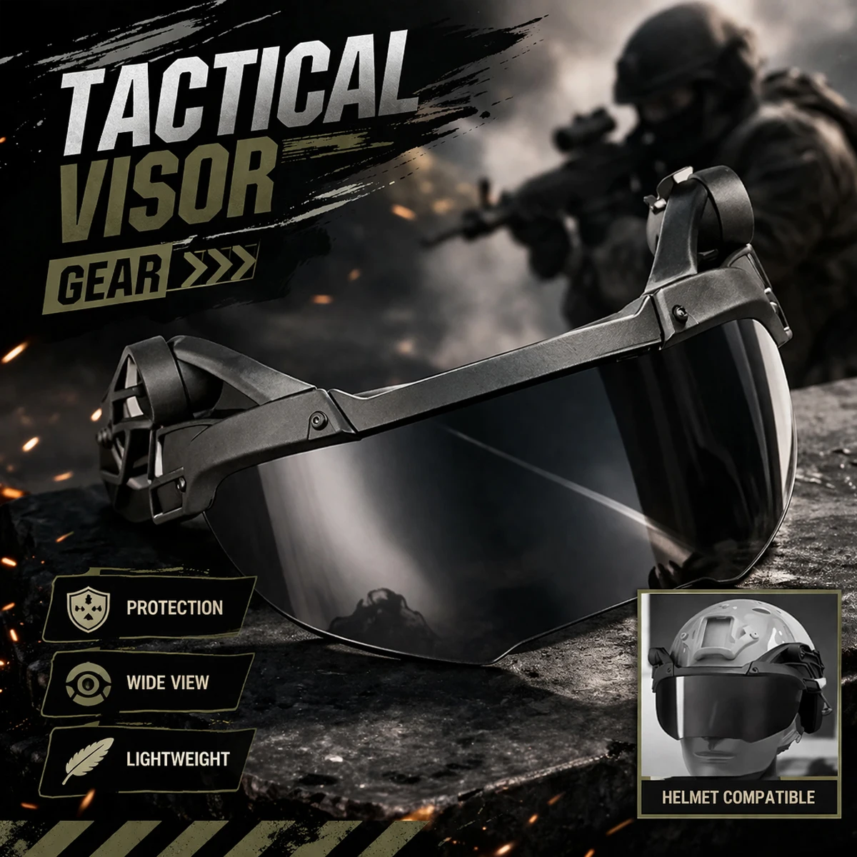 Tactical Helmet Goggles Flip Up Airsoft Paintball Eyewear Explosion-proof Windproof Myopia Glasses for Hunting Shooting Gear
Tactical Helmet Goggles Flip Up Airsoft Paintball Eyewear Explosion-proof Windproof Myopia Glasses for Hunting Shooting Gear