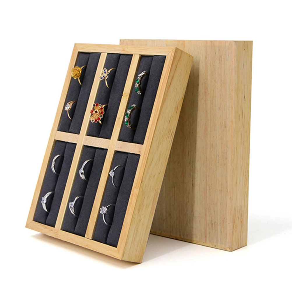 1pc Ring Display Tray Jewelry Organizer Wooden Storage Box 6 Grid Portable Stylish Save Space Ideal Retail Personal Use
1pc Ring Display Tray Jewelry Organizer Wooden Storage Box 6 Grid Portable Stylish Save Space Ideal Retail Personal Use