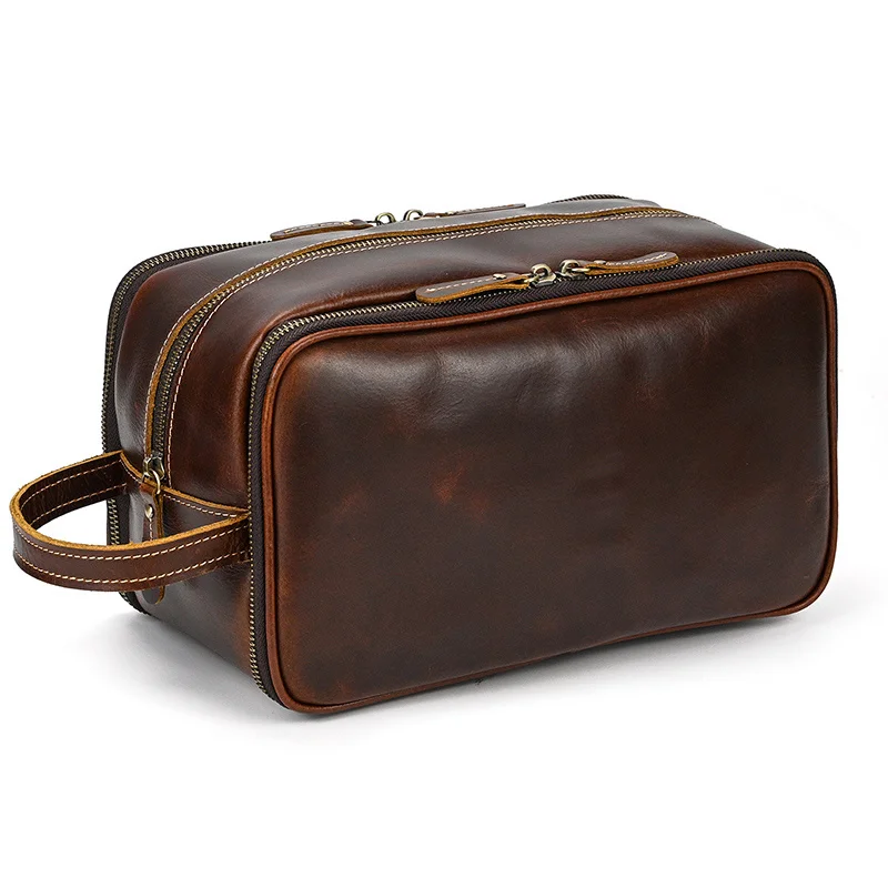 Newsbirds 2023 New Design Leather Cosmetic Bag Men Women Wash Bags Storeage Genuine Handbag For Make Up Dopp Kit
Newsbirds 2023 New Design Leather Cosmetic Bag Men Women Wash Bags Storeage Genuine Handbag For Make Up Dopp Kit