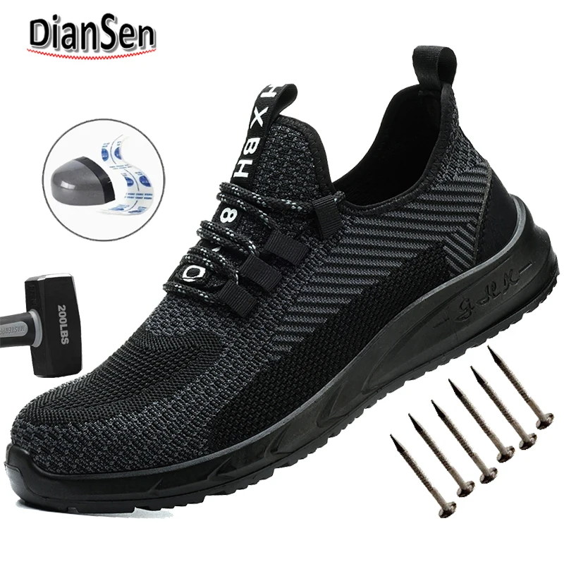 Комфортные защитные кроссовки со стальным носком, легкий дизайн, нескользящие для доставки водителей и розничной торговли, мужская рабочая обувь для персонала 
Комфортные защитные кроссовки со стальным носком, легкий дизайн, нескользящие для доставки водителей и розничной торговли, мужская рабочая обувь для персонала