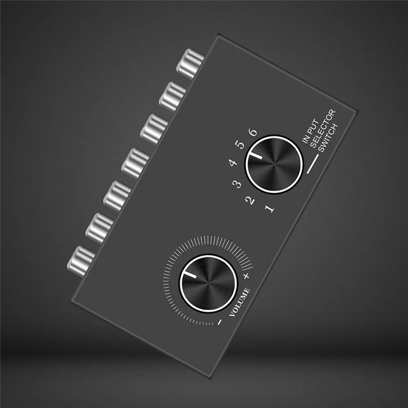 AA60-RCA Audio Bi-Directional Switcher Selector Audio Switch Splitter With Volume Control 6X1 1X6
AA60-RCA Audio Bi-Directional Switcher Selector Audio Switch Splitter With Volume Control 6X1 1X6
