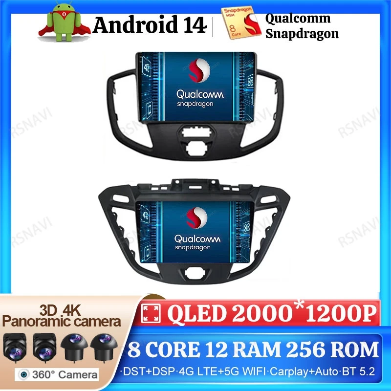 Android 14 Car Radio For Ford Transit 2015 2016 2017 2018 GPS 5G WIFI DSP Head Unit BT Viedo Player Stereo Wireless Carplay Auto
Android 14 Car Radio For Ford Transit 2015 2016 2017 2018 GPS 5G WIFI DSP Head Unit BT Viedo Player Stereo Wireless Carplay Auto