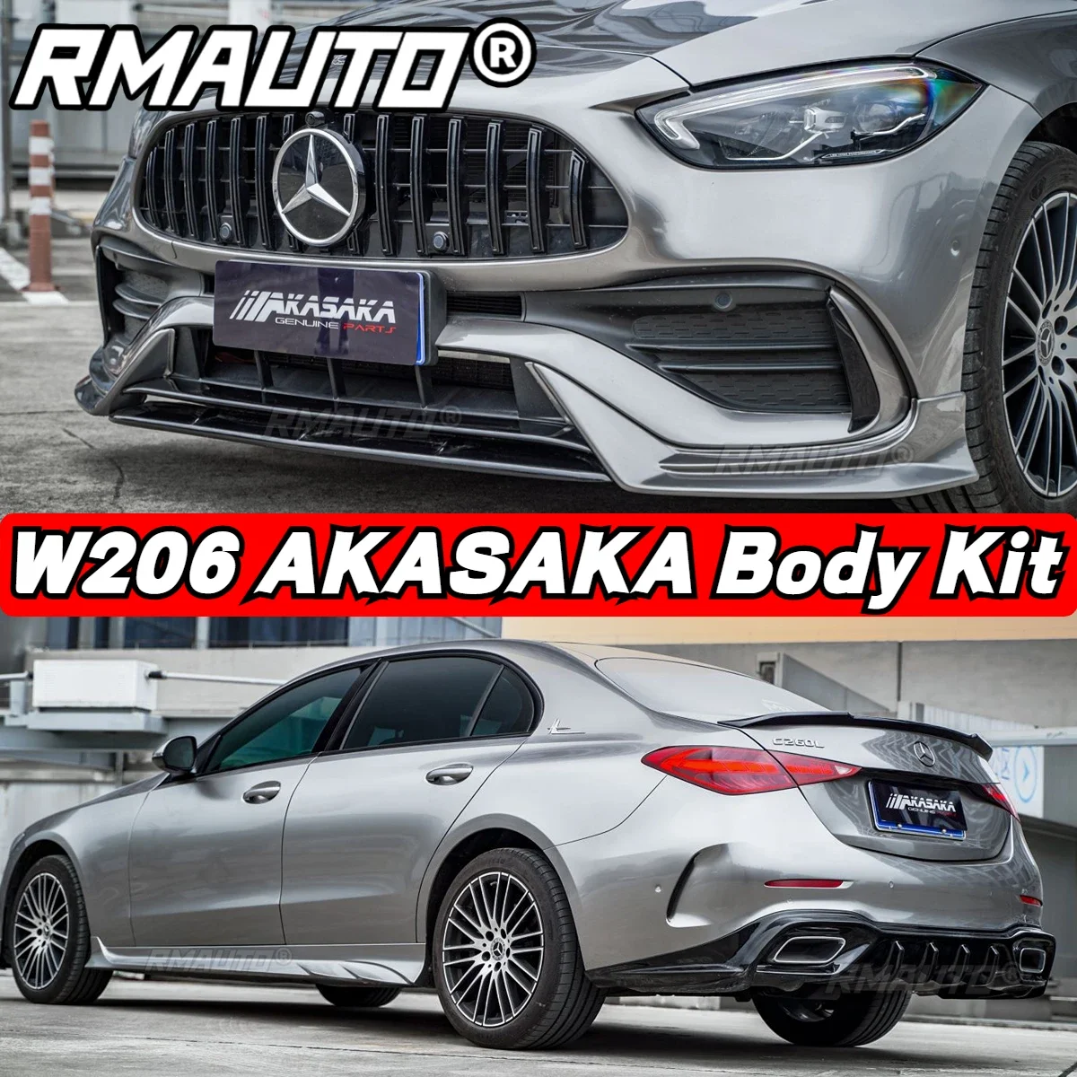 AKASAKA For W206 Body Kit Front Bumper Splitter Racing Grill Rear Side Skirt For Mercedes Benz C Class W206 2022-2023 Body Kit
AKASAKA For W206 Body Kit Front Bumper Splitter Racing Grill Rear Side Skirt For Mercedes Benz C Class W206 2022-2023 Body Kit
