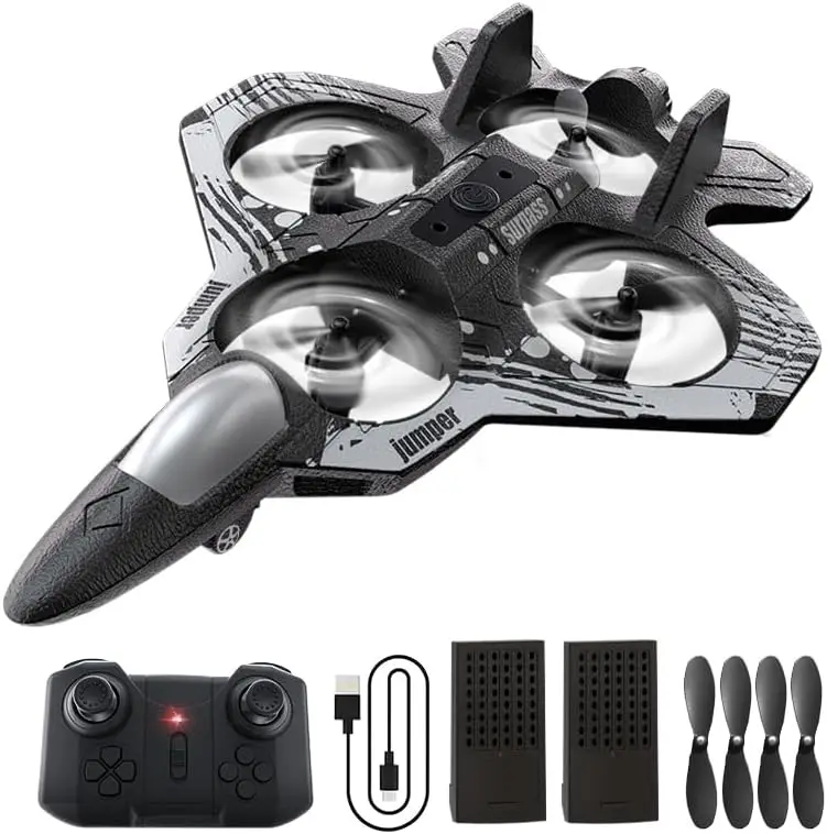 RC Foam Stunt Plane with LED Lights, 360° Flip, 9 Functions - Remote Control Airplane Drone Fighter Jet for Kids, Adults, Boys, Gift
RC Foam Stunt Plane with LED Lights, 360° Flip, 9 Functions - Remote Control Airplane Drone Fighter Jet for Kids, Adults, Boys, Gift
