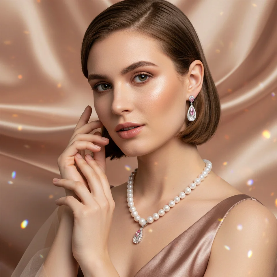 French Retro Single Layer Necklace, Diamond-studded Pearl Teardrop Pendant, Vintage Court Style Clavicle Chain for Women
French Retro Single Layer Necklace, Diamond-studded Pearl Teardrop Pendant, Vintage Court Style Clavicle Chain for Women