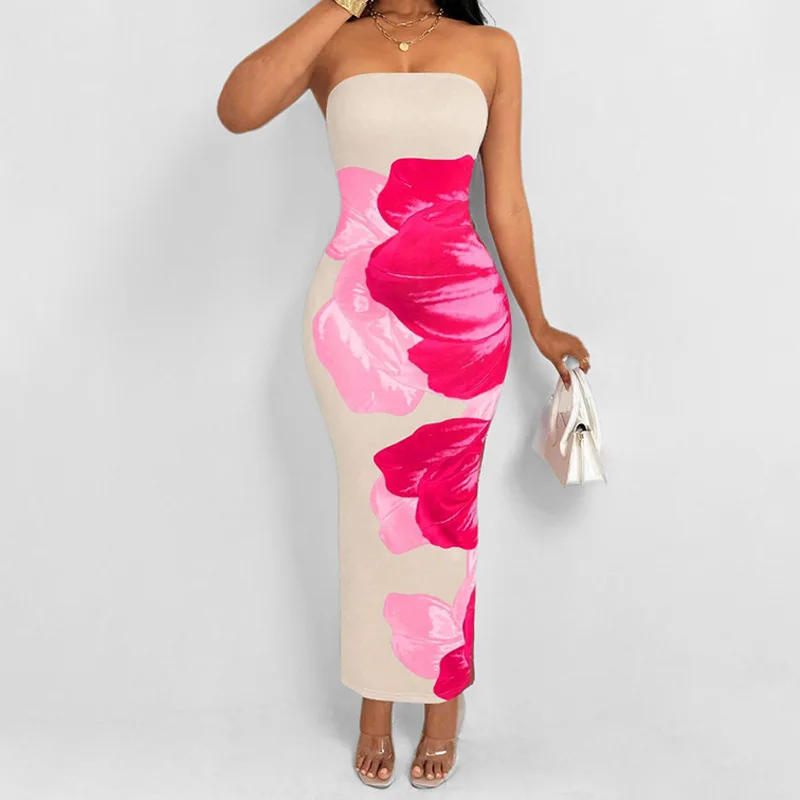 SKMY Long Dresses 2025 Spring New Women Clothing Slimming Elegant Fashion Flower Printed Party Clubwear Strapless Dress
SKMY Long Dresses 2025 Spring New Women Clothing Slimming Elegant Fashion Flower Printed Party Clubwear Strapless Dress