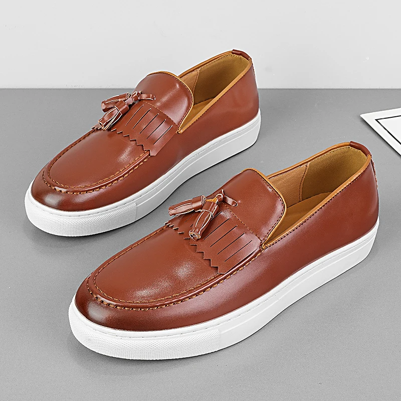 Men Loafers PU Flat Bottom Tassel Decoration Comfortable Classic Fashion Business Men Shoes
Men Loafers PU Flat Bottom Tassel Decoration Comfortable Classic Fashion Business Men Shoes