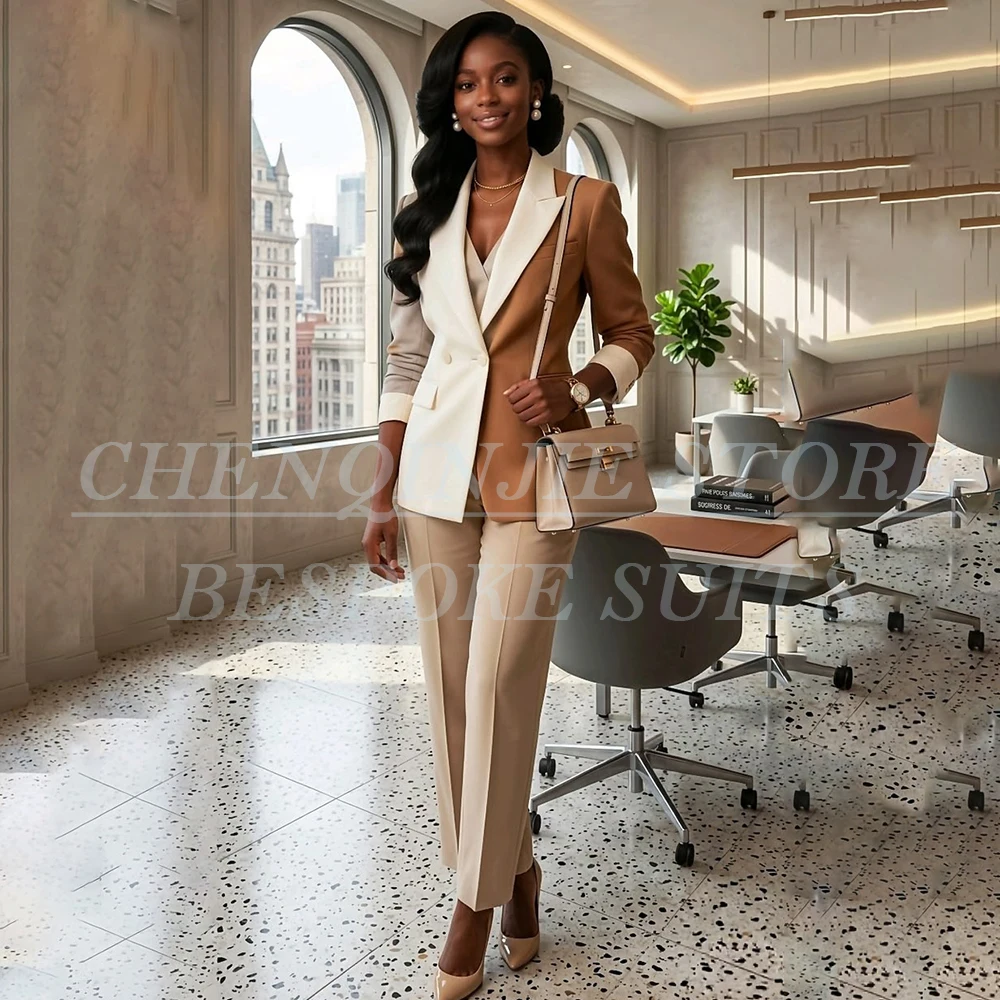 Elegant Office Lady Women's Suits Fashion Double Breasted Slim Fit Peak Lapel 2 Piece Jacket Pants Blazer Outfits
Elegant Office Lady Women's Suits Fashion Double Breasted Slim Fit Peak Lapel 2 Piece Jacket Pants Blazer Outfits