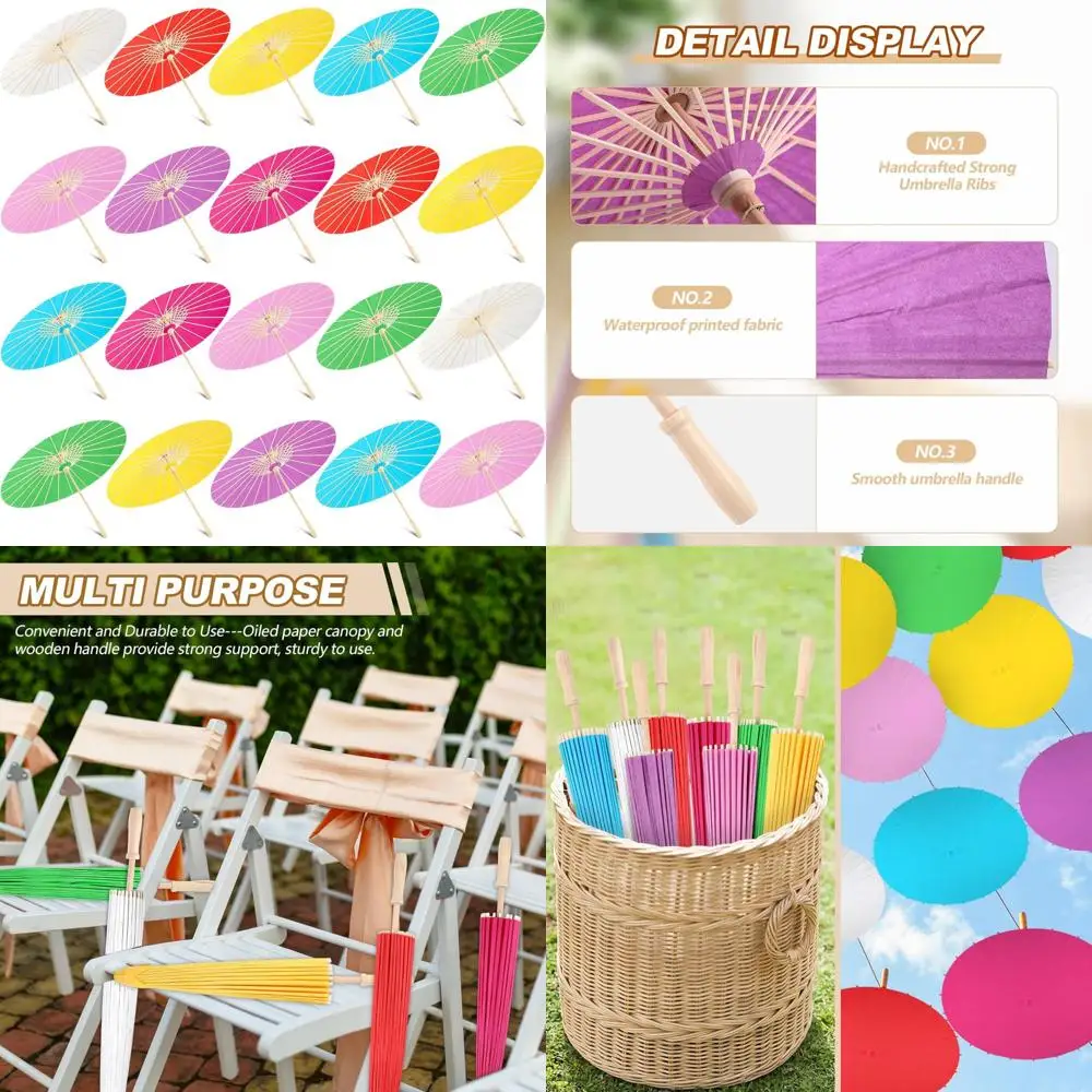 DIY Decorative Paper Umbrellas 23.6 - Set of 20 for Weddings, Christmas, and Party Props
DIY Decorative Paper Umbrellas 23.6 - Set of 20 for Weddings, Christmas, and Party Props