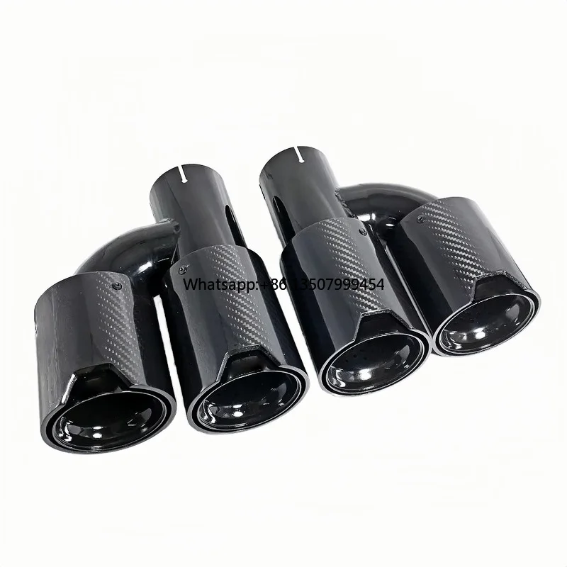 M Performance H-Type Dual Carbon Fiber Muffler Tips Pair of Black Stainless Steel Universal Modify Exhaust Pipes for M2 M3
M Performance H-Type Dual Carbon Fiber Muffler Tips Pair of Black Stainless Steel Universal Modify Exhaust Pipes for M2 M3
