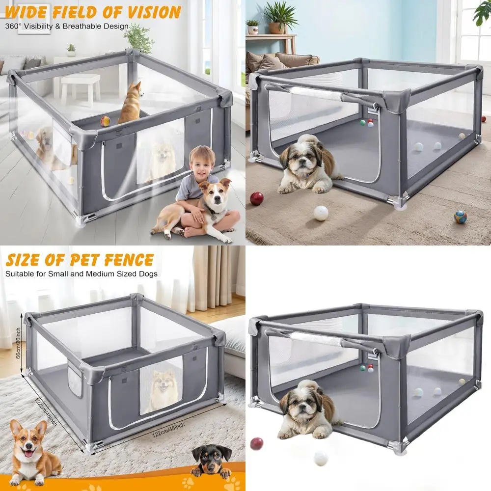 Портативный складной манеж для щенков и маленьких собак, ограждение для домашних животных для использования в помещении/на улице с воротами
Портативный складной манеж для щенков и маленьких собак, ограждение для домашних животных для использования в помещении/на улице с воротами