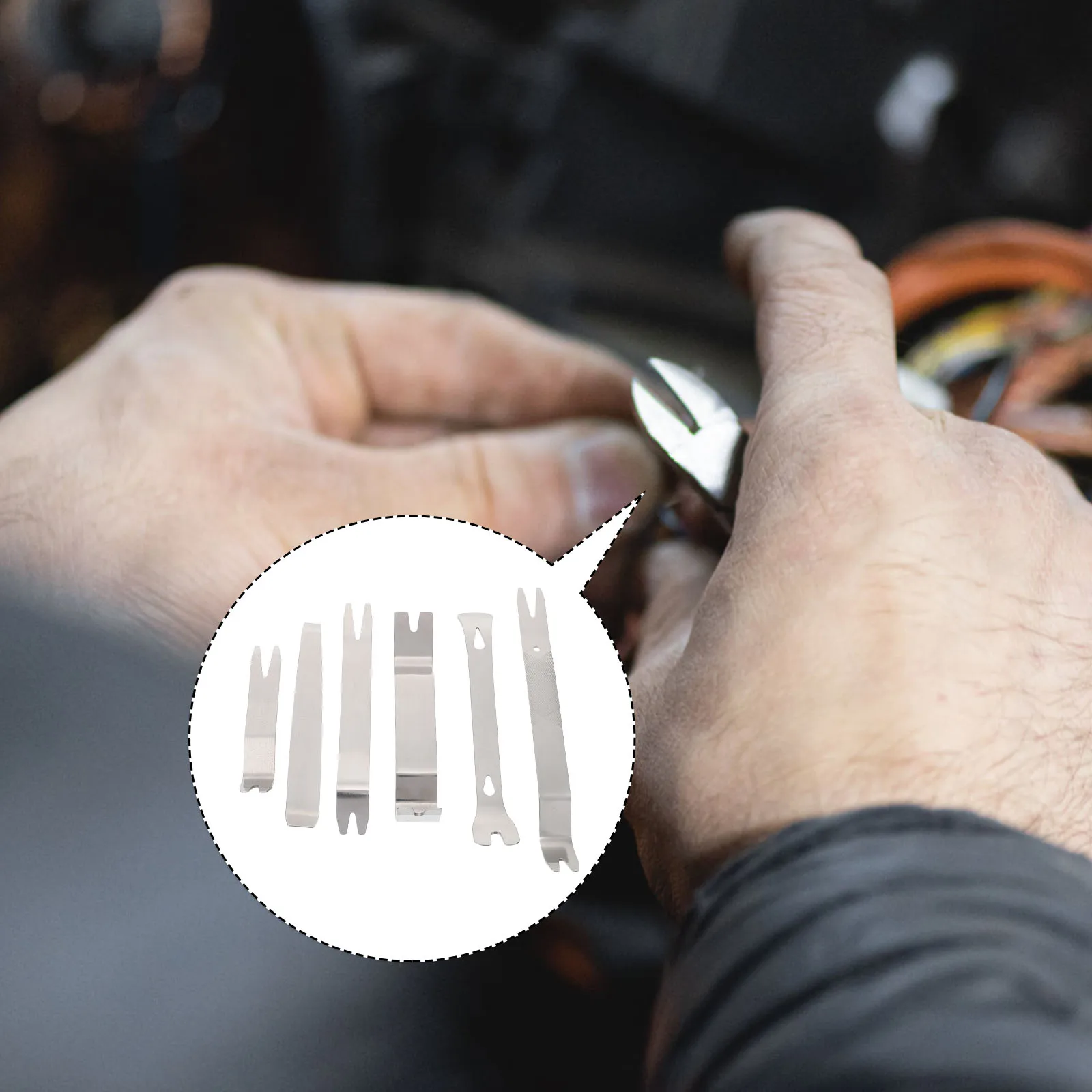 6pcs Stainless Steel Crowbar Pry Bar Wrecking Miniature Disassembling Tool Car Decor Effort Saving Safe Reliable Practical 
6pcs Stainless Steel Crowbar Pry Bar Wrecking Miniature Disassembling Tool Car Decor Effort Saving Safe Reliable Practical