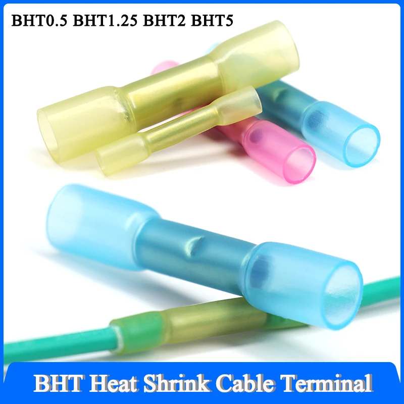 10~500pcs Heat Shrinkable Cable Connector Tube BHT0.5 BHT1.25 BHT2 BHT5 for AWG22-10 Waterproof Copper Insulated Wire Terminal
10~500pcs Heat Shrinkable Cable Connector Tube BHT0.5 BHT1.25 BHT2 BHT5 for AWG22-10 Waterproof Copper Insulated Wire Terminal