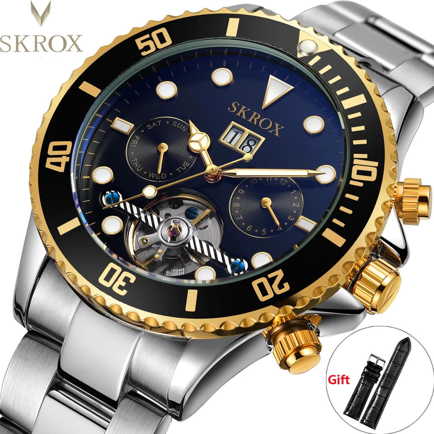 Luxury Brands Original Submarine Tourbillon Automatic Movement Man Clock Stainless Steel Mechanical Waterproof Military Watches
Luxury Brands Original Submarine Tourbillon Automatic Movement Man Clock Stainless Steel Mechanical Waterproof Military Watches