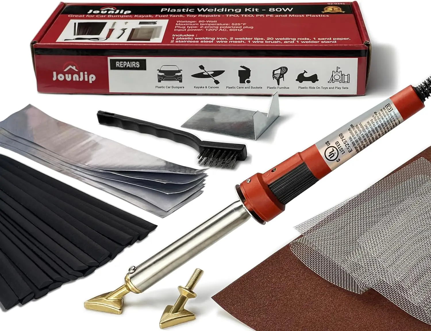 Профессиональный комплект для сварки пластика мощностью 80 Вт, сертифицированный UL для ремонта автомобильного бампера, каяка, бака
Профессиональный комплект для сварки пластика мощностью 80 Вт, сертифицированный UL для ремонта автомобильного бампера, каяка, бака