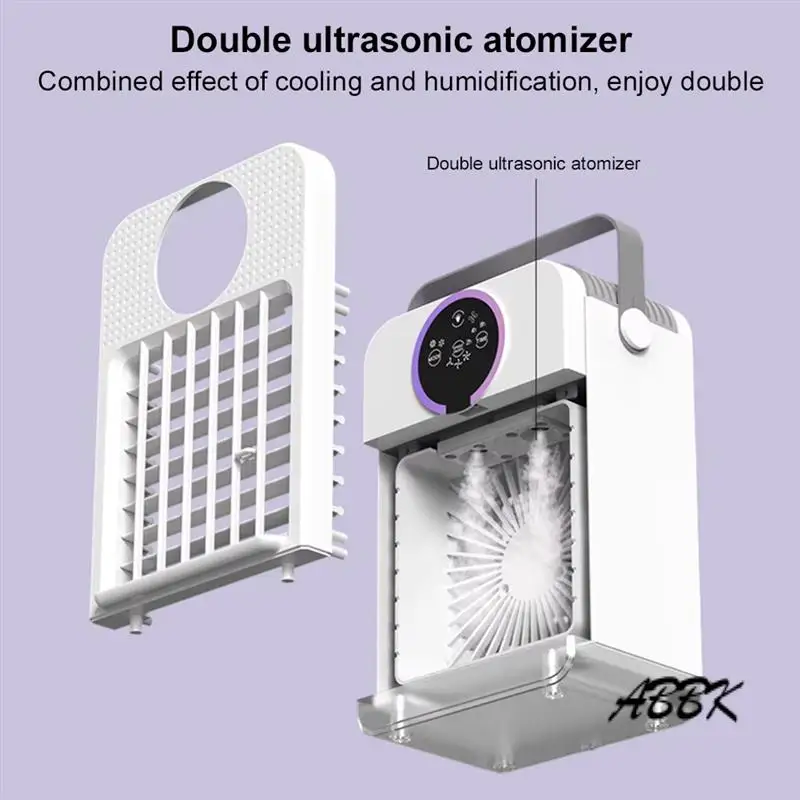 Портативный кондиционер ABBK-3-в-1, USB-охладитель объемом 700 мл с 3 скоростями, настольный охлаждающий вентилятор для дома, офиса, спальни
Портативный кондиционер ABBK-3-в-1, USB-охладитель объемом 700 мл с 3 скоростями, настольный охлаждающий вентилятор для дома, офиса, спальни