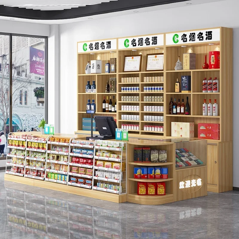 Одобный магазин, касса для супермаркетов, угловой шкаф для сигарет, витрина 
Одобный магазин, касса для супермаркетов, угловой шкаф для сигарет, витрина