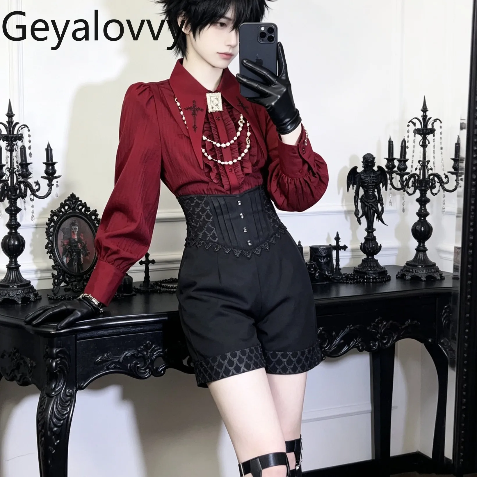 Gothic Lolita 2026 Spring Summer Retro Medieval Trousers Long Pants Prince Black Shorts Y2k Punk Subculture Black Casual Pants
Gothic Lolita 2026 Spring Summer Retro Medieval Trousers Long Pants Prince Black Shorts Y2k Punk Subculture Black Casual Pants