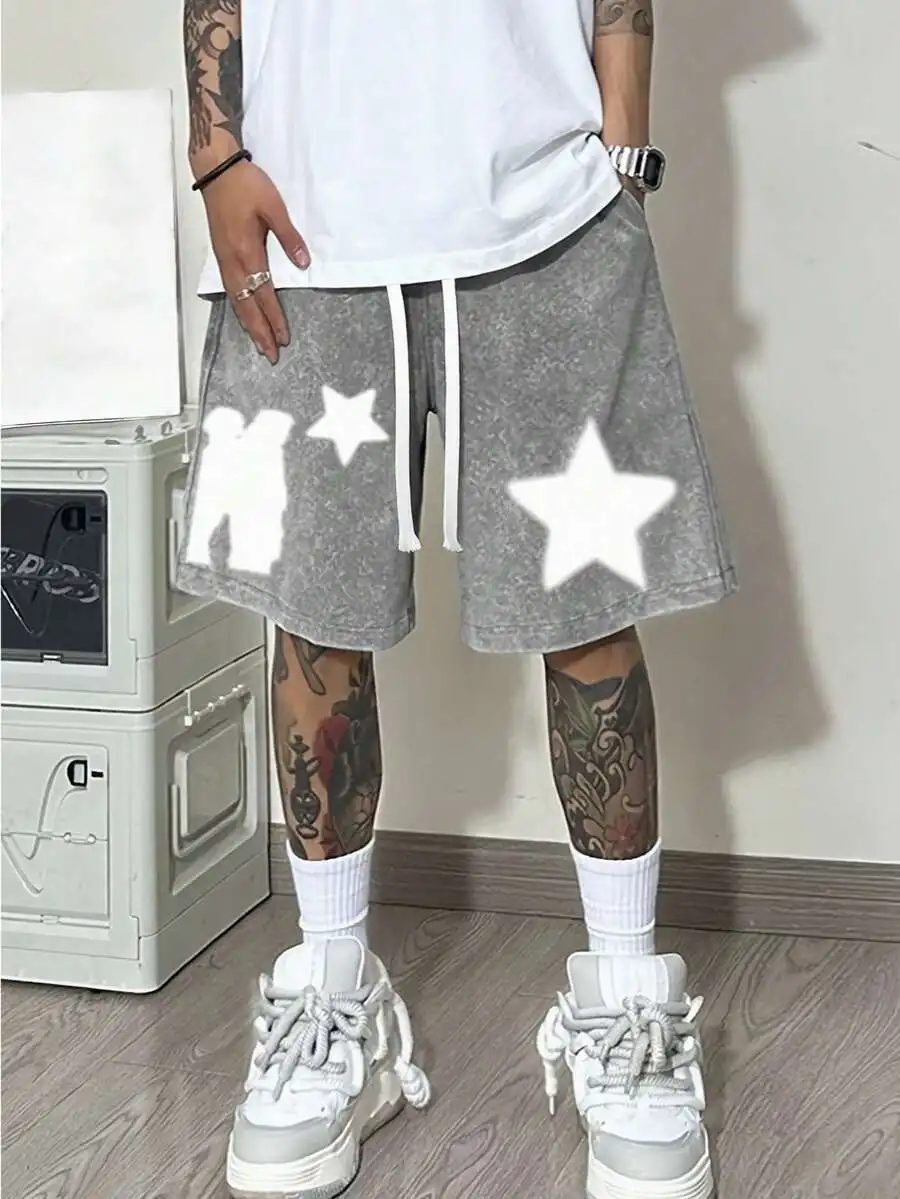 Star Print Gradient Washed Cotton Shorts Men Casual Loose Fit Summer
Star Print Gradient Washed Cotton Shorts Men Casual Loose Fit Summer