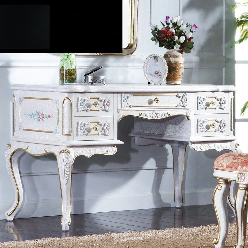 French classical European birch carved furniture multi-drawer French dressing table classical writing table European desk
French classical European birch carved furniture multi-drawer French dressing table classical writing table European desk