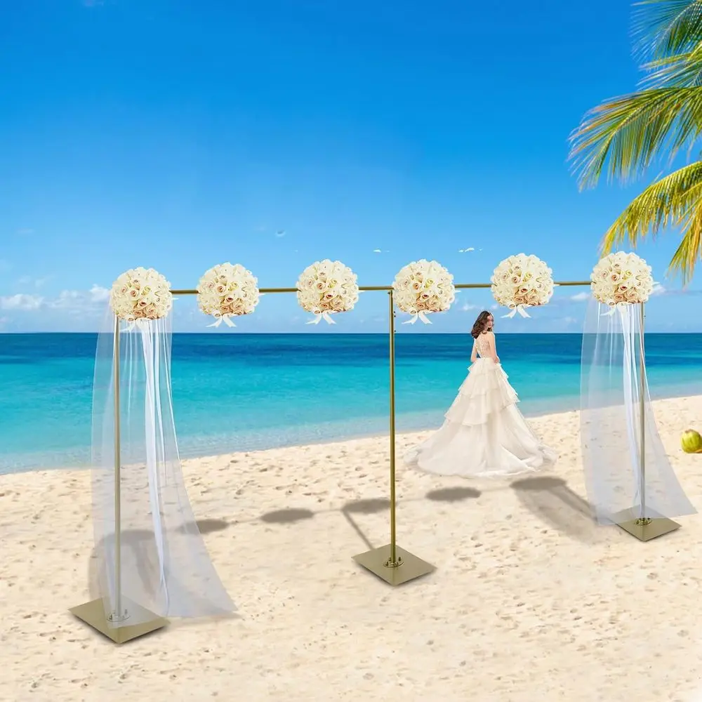 Gold Adjustable Wedding Arch Stand, 19.7' x 9.8', for Ceremony, Garden Arbor, or Party Photo Booth Background Decoration
Gold Adjustable Wedding Arch Stand, 19.7' x 9.8', for Ceremony, Garden Arbor, or Party Photo Booth Background Decoration