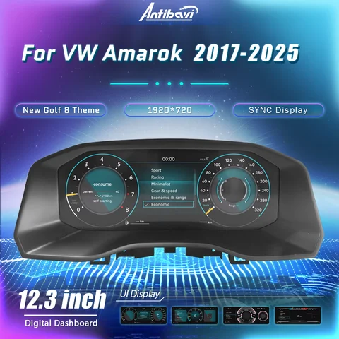 LCD Digital Cluster For VW Polo 6R 2008-2016 Amarok 2010-2025 T5.1 T6 T6.1 Support HDMI Carplay Radio Dashboard instrument panel