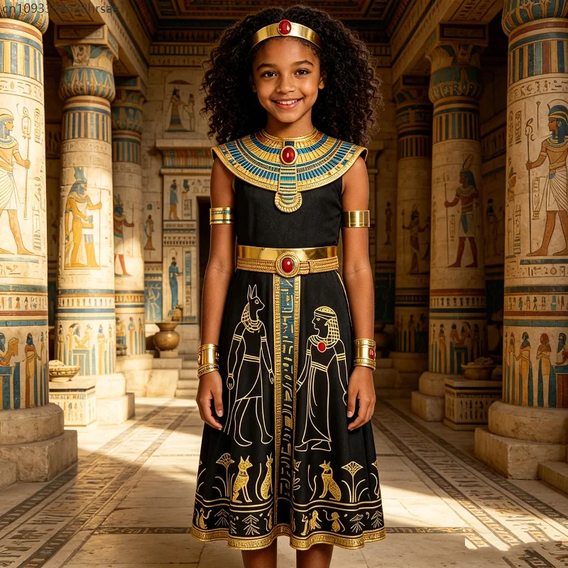 Egyptian Queen Cosplay Costume for Mädchen Ethnic Style Princess Stage Performance Dress Up Enfant Role Playing Outfit
Egyptian Queen Cosplay Costume for Mädchen Ethnic Style Princess Stage Performance Dress Up Enfant Role Playing Outfit