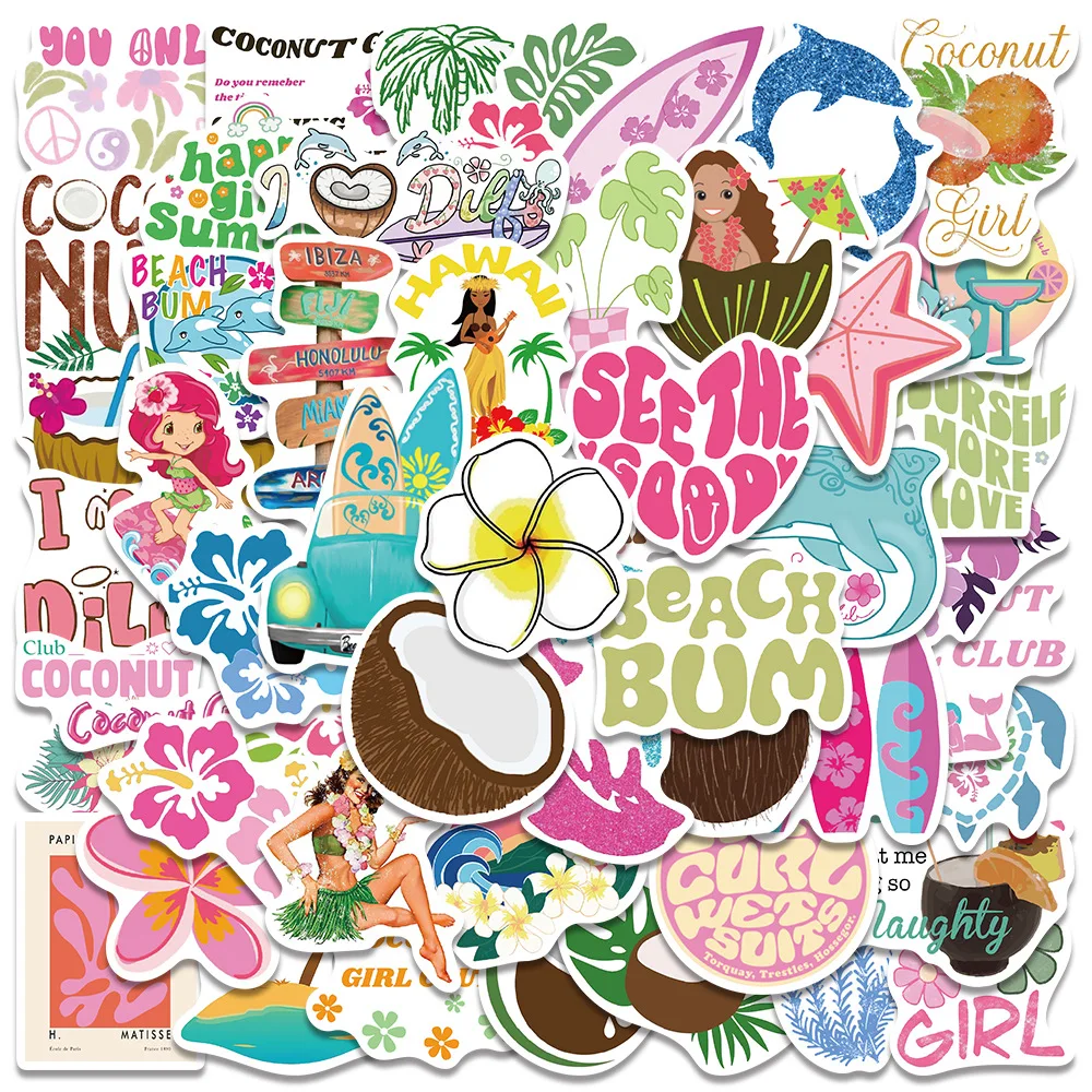 10/30/50PCS Cartoon Summer Coconut Girl Beach Stickers Kawaii DIY Travel Luggage Guitar Fridge Laptop Graffiti Sticker Kid Decal
10/30/50PCS Cartoon Summer Coconut Girl Beach Stickers Kawaii DIY Travel Luggage Guitar Fridge Laptop Graffiti Sticker Kid Decal