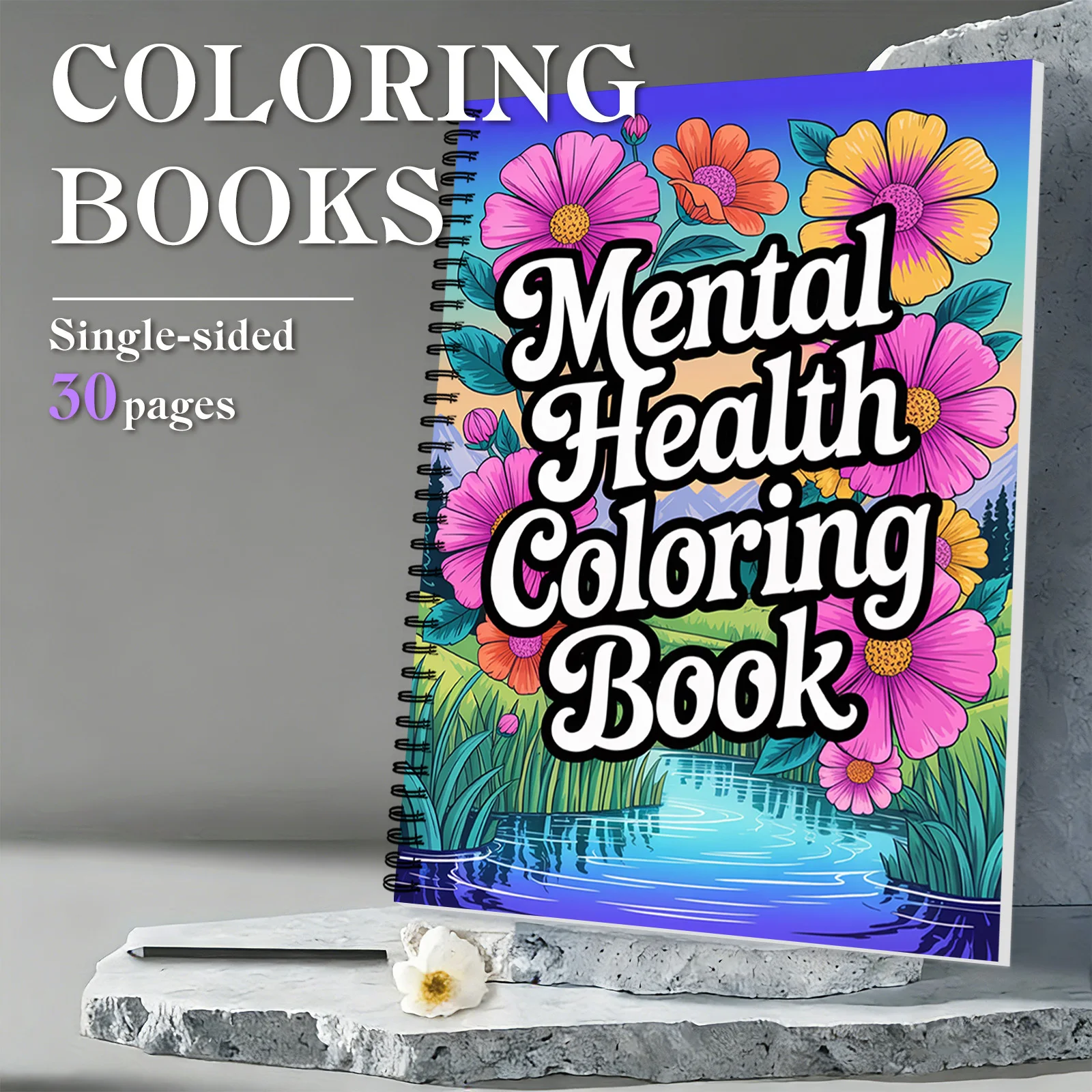 1PC 30-Page Mind Soothing Coloring Book,Beautiful Floral Patterns with Encouraging Phrases,Mental Wellness Coloring Book
1PC 30-Page Mind Soothing Coloring Book,Beautiful Floral Patterns with Encouraging Phrases,Mental Wellness Coloring Book