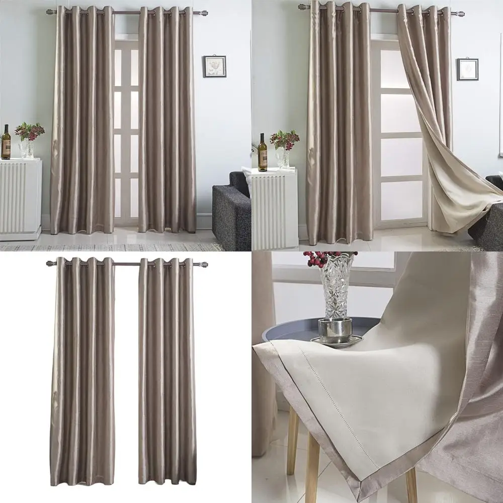 Thermally Insulated Solid Blackout Curtains, Lined Grommet Top Drapes for Bedroom & Living Room, 52x84, Gold Brown (2 Panels)
Thermally Insulated Solid Blackout Curtains, Lined Grommet Top Drapes for Bedroom & Living Room, 52x84, Gold Brown (2 Panels)