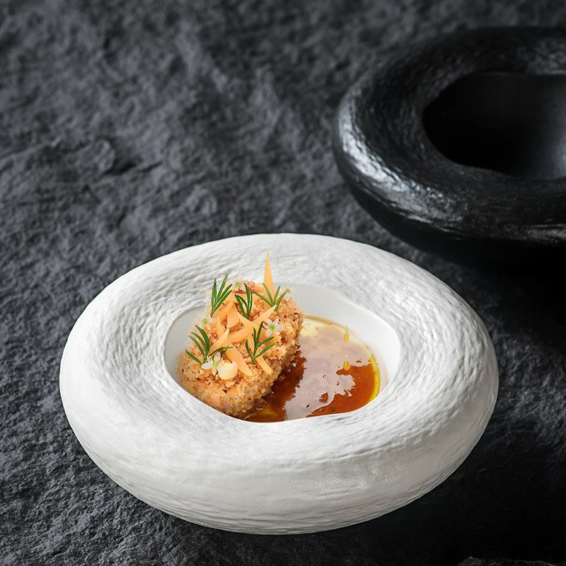 European Ceramic Western Steak Pasta Plate Black and White Dinner Plate Fruit Salad Dessert Bowl Round Ceramic Cold Dish Dishes
European Ceramic Western Steak Pasta Plate Black and White Dinner Plate Fruit Salad Dessert Bowl Round Ceramic Cold Dish Dishes