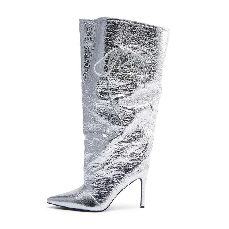 Many Colors Patent Leather Mid-Calf Boots For Women Pointed Toe Elastic Band Fashion Designer Style Boats Female High Heels 2025
Many Colors Patent Leather Mid-Calf Boots For Women Pointed Toe Elastic Band Fashion Designer Style Boats Female High Heels 2025