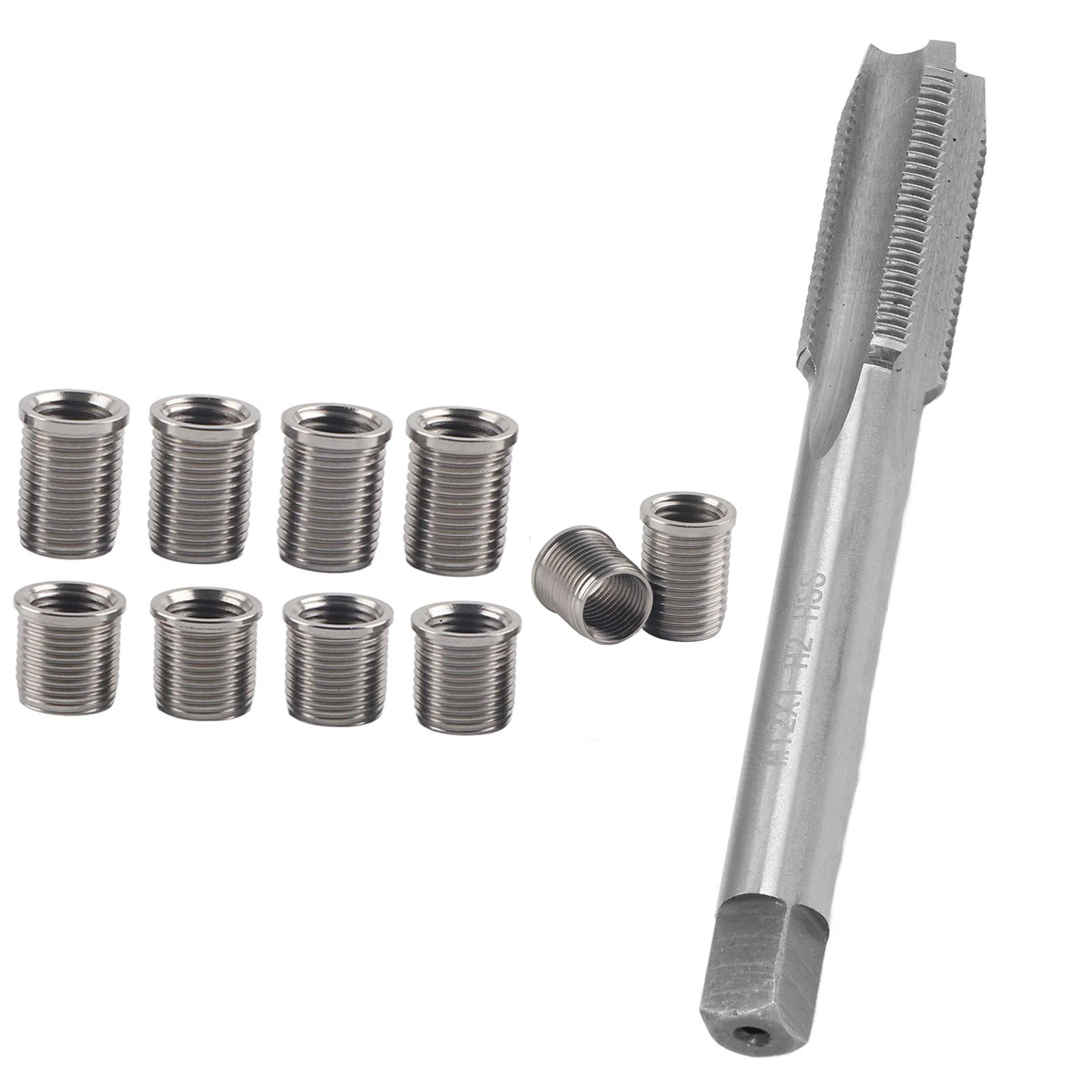 Инструмент для ремонта свечей зажигания Инструмент для ремонта резьбы Инструмент для ремонта резьбы свечи зажигания Болт M10x1.0 + метчик M12x1.0 Комплект оборудования для автоаксессуаров
Инструмент для ремонта свечей зажигания Инструмент для ремонта резьбы Инструмент для ремонта резьбы свечи зажигания Болт M10x1.0 + метчик M12x1.0 Комплект оборудования для автоаксессуаров