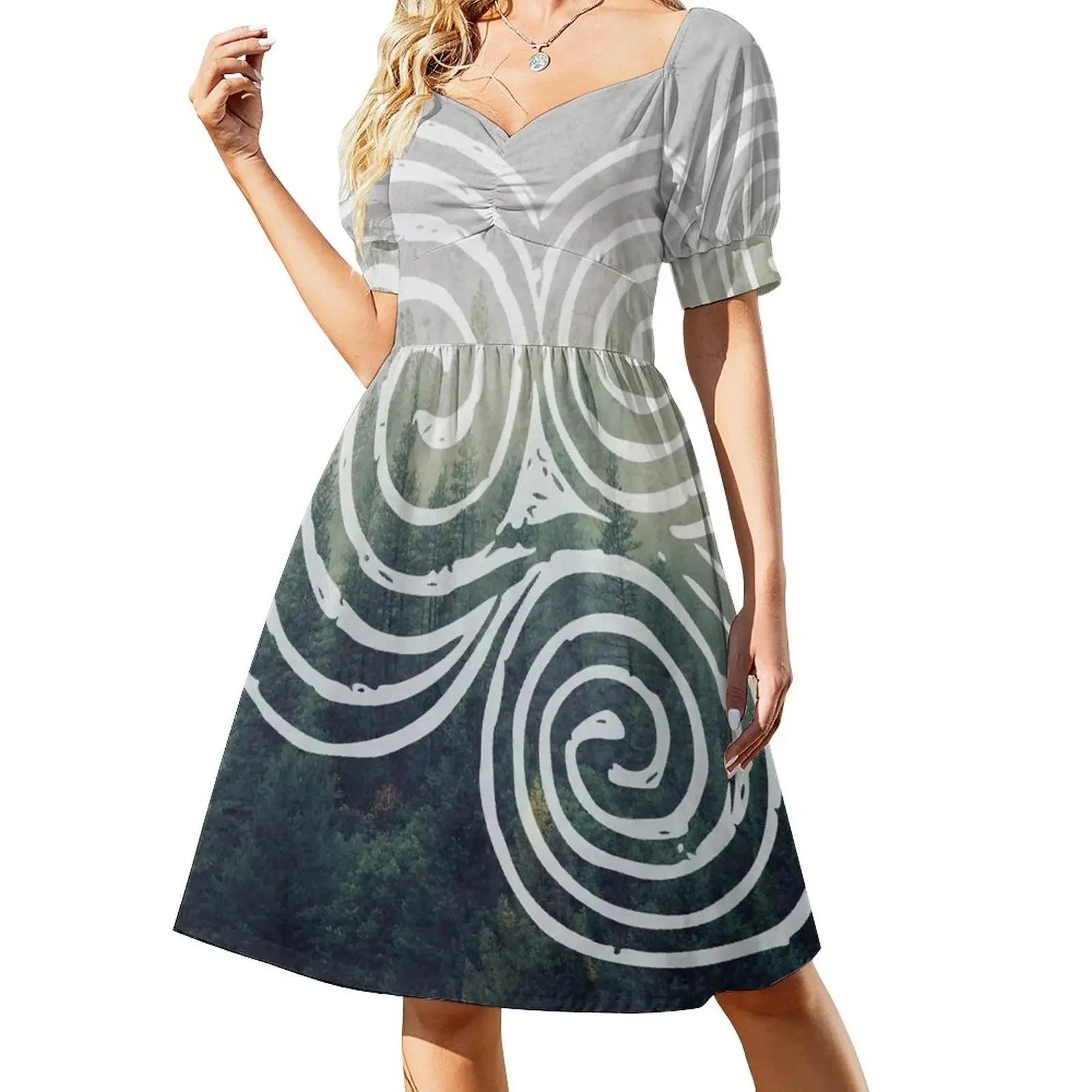 Newgrange Entrance Stone Triple Spiral Celtic Triskelion, Celtic Symbols Short-Sleeved Dress Casual dresses
Newgrange Entrance Stone Triple Spiral Celtic Triskelion, Celtic Symbols Short-Sleeved Dress Casual dresses