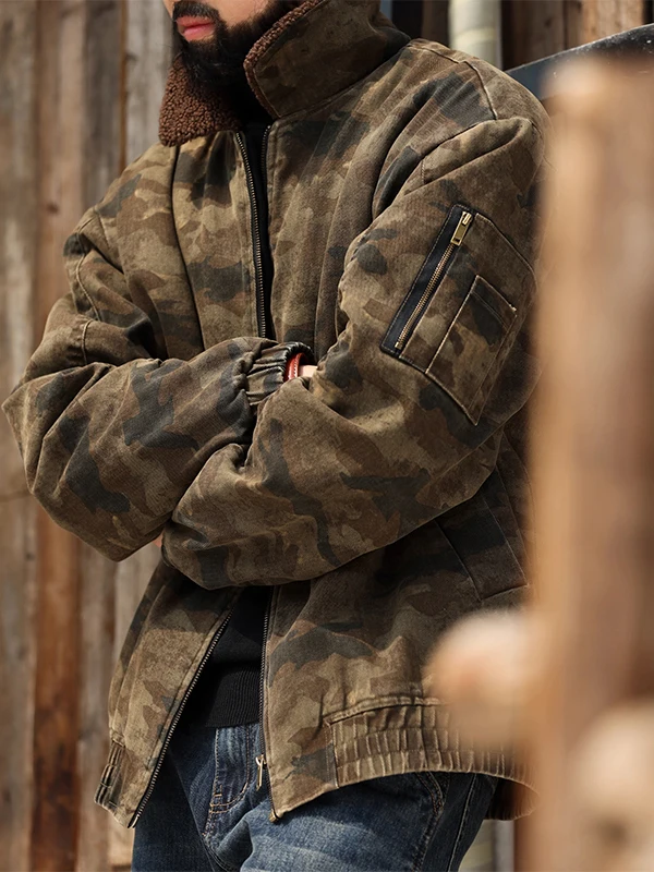 Thiened Camouflage Lamb Velvet Canvas Jaet Men's Winter New Sle Fce Lined Warm Retro Outerwear Large Size American S...
Thiened Camouflage Lamb Velvet Canvas Jaet Men's Winter New Sle Fce Lined Warm Retro Outerwear Large Size American S...
