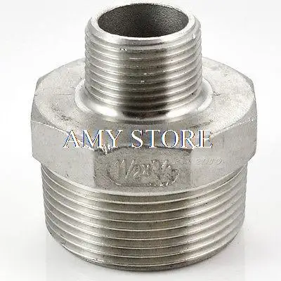 Hex Nipple 1-1/2" x 3/4" Male Stainless Steel 304 Thread Reducer Pipe Fitting BSP
Hex Nipple 1-1/2" x 3/4" Male Stainless Steel 304 Thread Reducer Pipe Fitting BSP