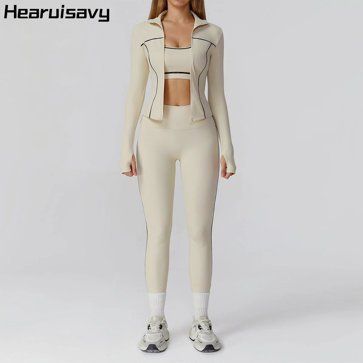 Hearuisavy 3Pcs Sports Sets Women Sportswear Gym Push Up Sports Bra High Waist Workout Pants Windproof Long Sleeve Sport Jackets
Hearuisavy 3Pcs Sports Sets Women Sportswear Gym Push Up Sports Bra High Waist Workout Pants Windproof Long Sleeve Sport Jackets