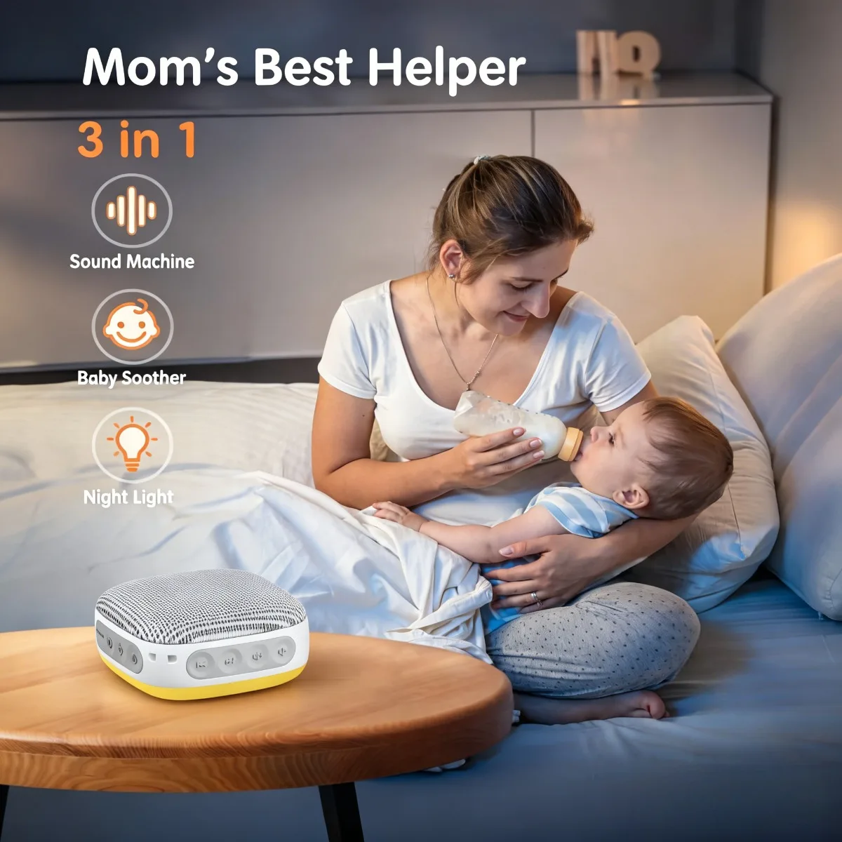 20 Soothing Sounds White Noise Machine with Breathing Night Light Portable Sleep Aid Device for Baby & Adults
20 Soothing Sounds White Noise Machine with Breathing Night Light Portable Sleep Aid Device for Baby & Adults