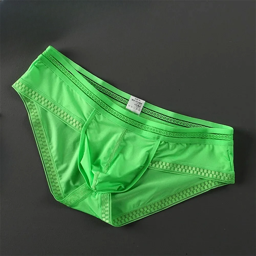 Sexy Underwear Mens Ice Silk Translucent Panties Bikini Bottoms Thin Convex Pouch Briefs Low Waist Soft Men's Beach Underpants
Sexy Underwear Mens Ice Silk Translucent Panties Bikini Bottoms Thin Convex Pouch Briefs Low Waist Soft Men's Beach Underpants