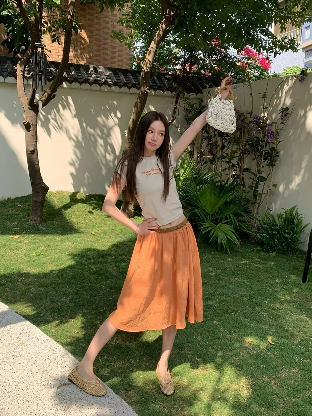 Active Orange Short Sleeve T-Shirt Women's Slimming Half-length Skirt Two-piece Set Letter Print Casual Summer Fashion Outfit
Active Orange Short Sleeve T-Shirt Women's Slimming Half-length Skirt Two-piece Set Letter Print Casual Summer Fashion Outfit