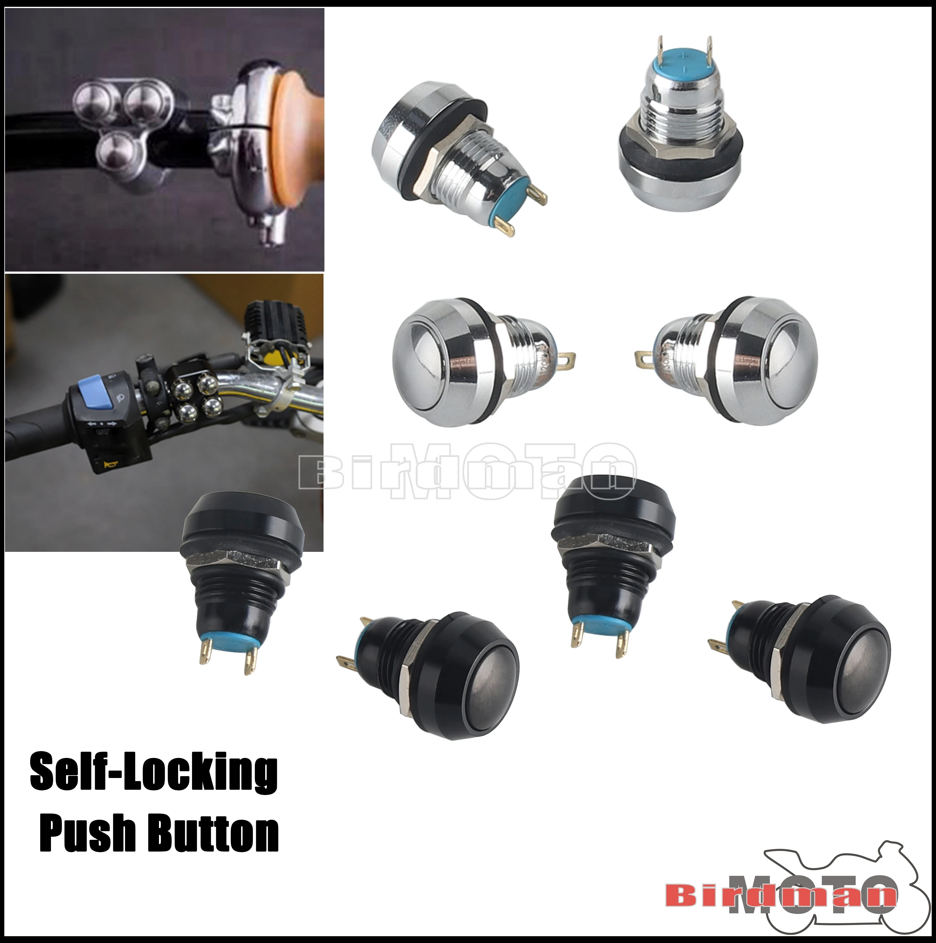 Aluminum Button Switch 12mm Self-locking Motorcycle Lamp Light Power Outlet Round Waterproof Self-Reset Push Button Replacement
Aluminum Button Switch 12mm Self-locking Motorcycle Lamp Light Power Outlet Round Waterproof Self-Reset Push Button Replacement