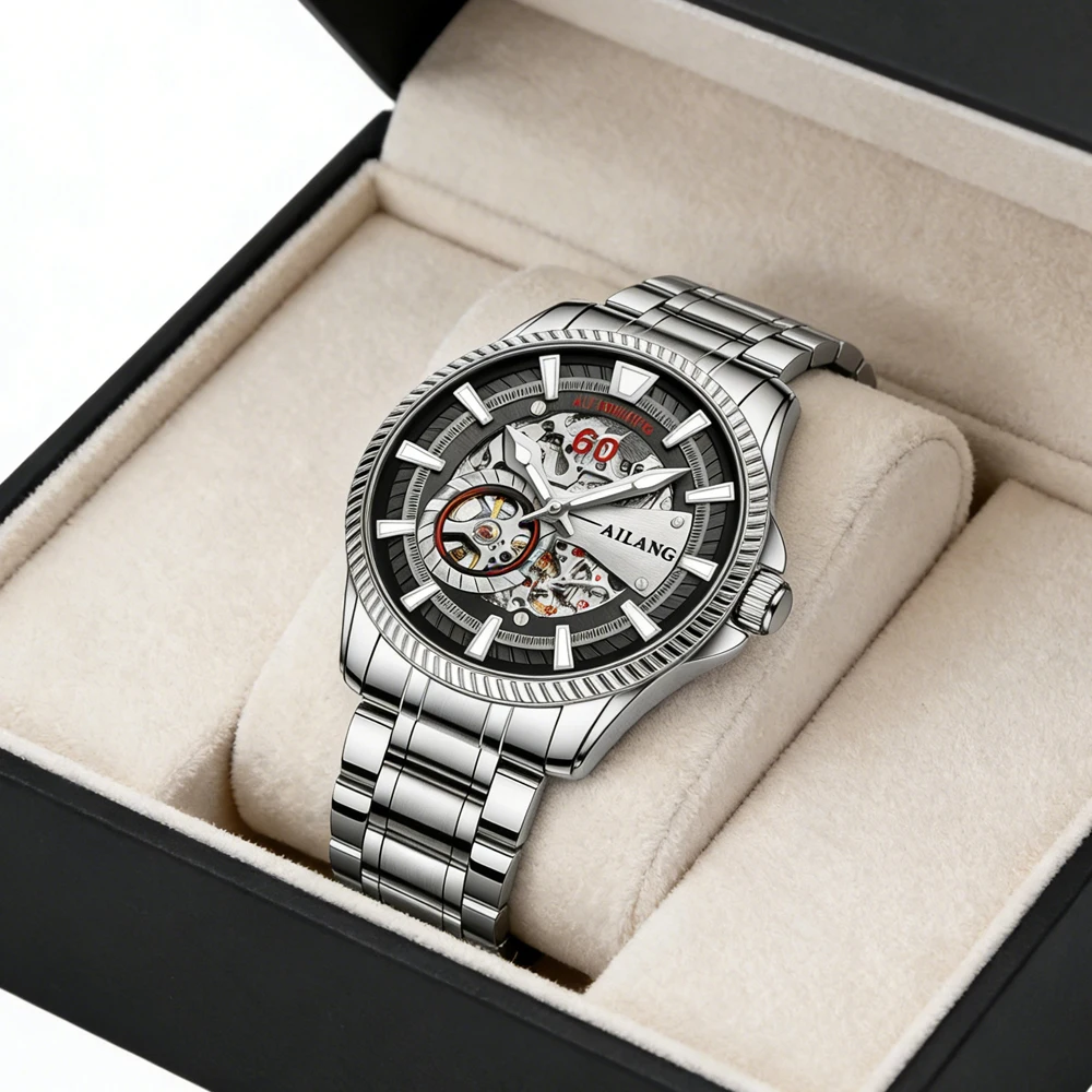 New Luxury Men Watches Hollow Luxury Automatic Mechanical Watches Luminous Waterproof Stainless Steel Fashion Skeleton Watch Men
New Luxury Men Watches Hollow Luxury Automatic Mechanical Watches Luminous Waterproof Stainless Steel Fashion Skeleton Watch Men