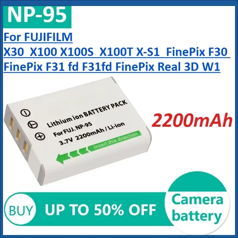 NP-95 Rechargeable Camera Battery For FUJIFILM X30 X100 X100S X100T X-S1 FinePix F30 FinePix F31 fd F31fd FinePix Real 3D W1
NP-95 Rechargeable Camera Battery For FUJIFILM X30 X100 X100S X100T X-S1 FinePix F30 FinePix F31 fd F31fd FinePix Real 3D W1