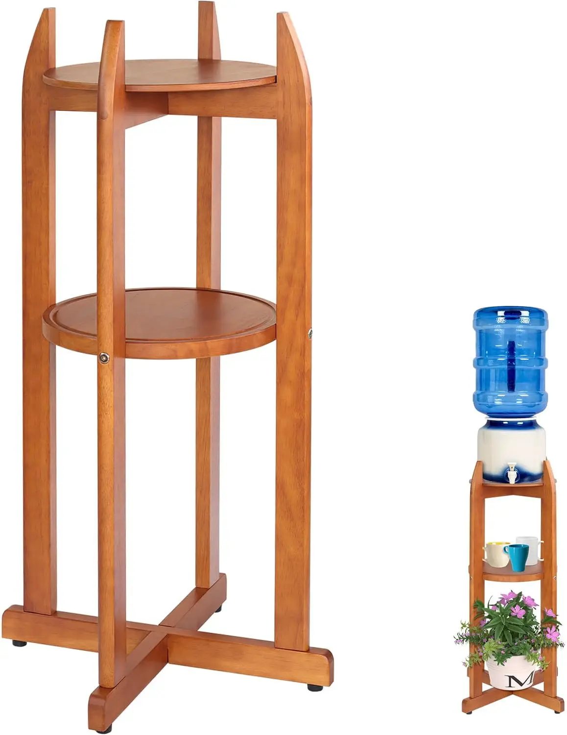 Solid Wood Water Dispenser Stand with 2 Shelves for 1-5 Gallon Bottles, Plant Holder
Solid Wood Water Dispenser Stand with 2 Shelves for 1-5 Gallon Bottles, Plant Holder