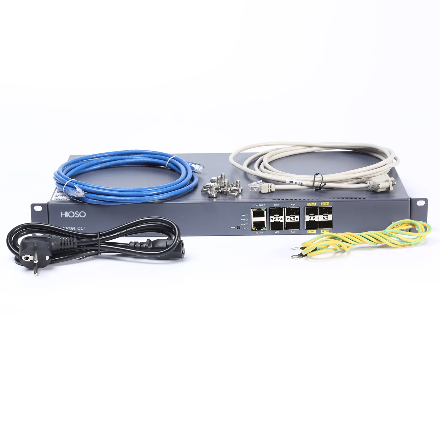Hioso 4port GPON OLT 4PON 1:128 Full Load 512 Compatibility with GPON XPON ONU ONT WEB SNMP CLI English FTTX FTTH 1AC 9db 10db
Hioso 4port GPON OLT 4PON 1:128 Full Load 512 Compatibility with GPON XPON ONU ONT WEB SNMP CLI English FTTX FTTH 1AC 9db 10db