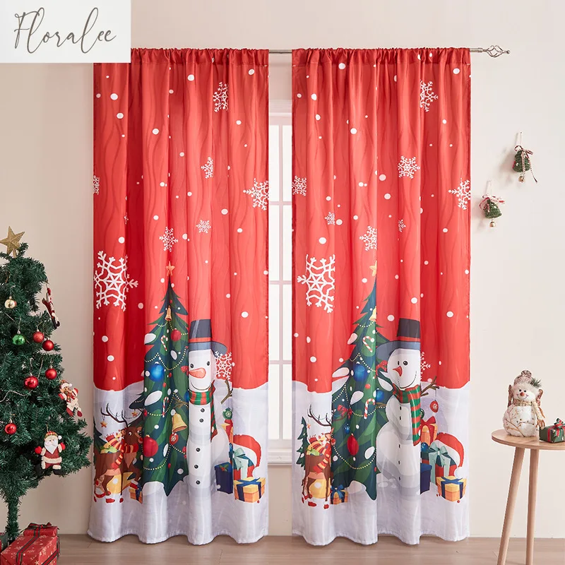 New American Christmas Curtain Santa Claus Printed Cloth Blackout Rectangular Beautification Decorative Fabric Finish Custom
New American Christmas Curtain Santa Claus Printed Cloth Blackout Rectangular Beautification Decorative Fabric Finish Custom