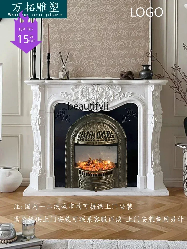 22Marble fireplace living room decorative cabinet American ornament white marble stone fireplace
22Marble fireplace living room decorative cabinet American ornament white marble stone fireplace