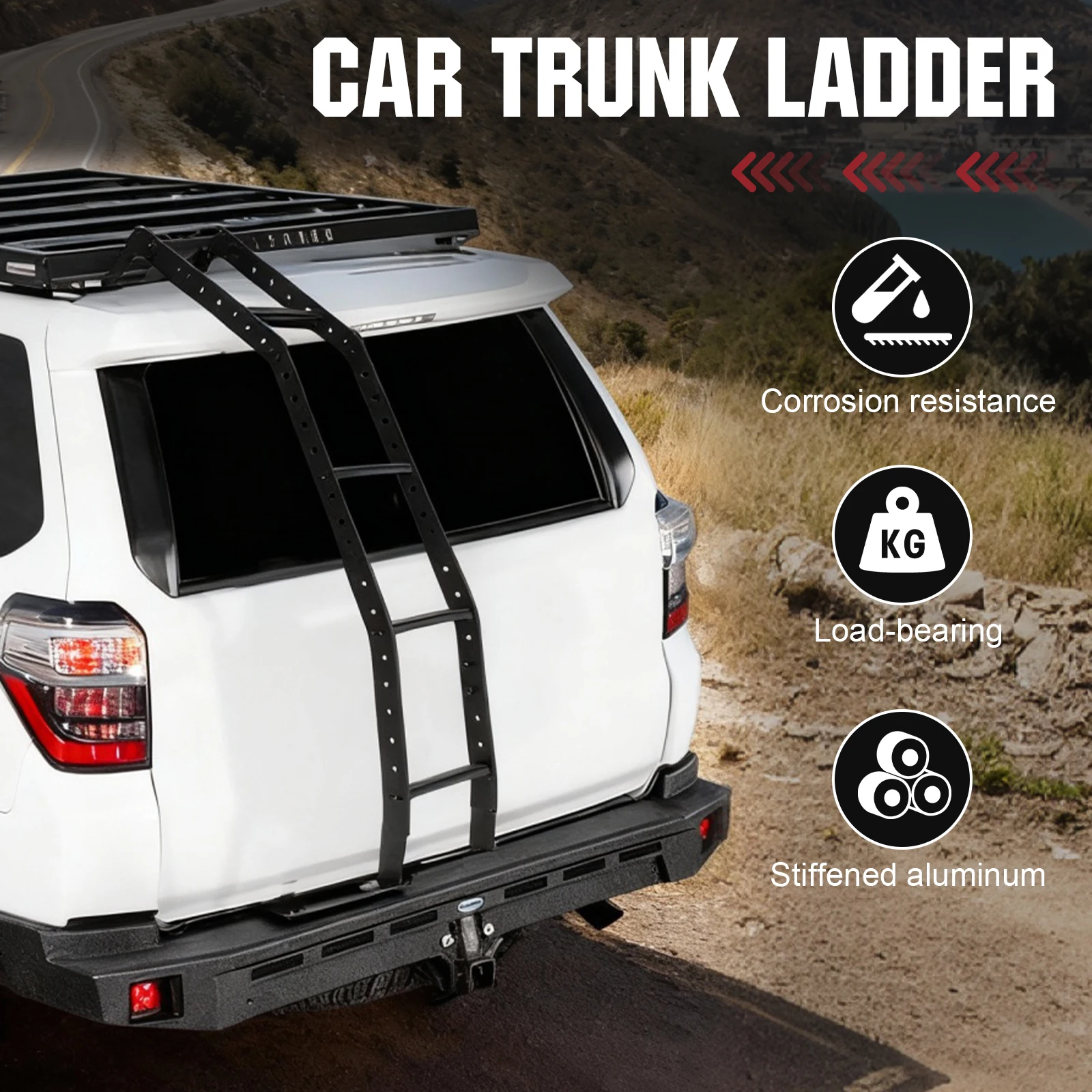 Car Tailgate Ladder D/urable Aluminum Construction Enhanced Safety and Grip Versatile Compatibility Weather-Resistant Coating
Car Tailgate Ladder D/urable Aluminum Construction Enhanced Safety and Grip Versatile Compatibility Weather-Resistant Coating